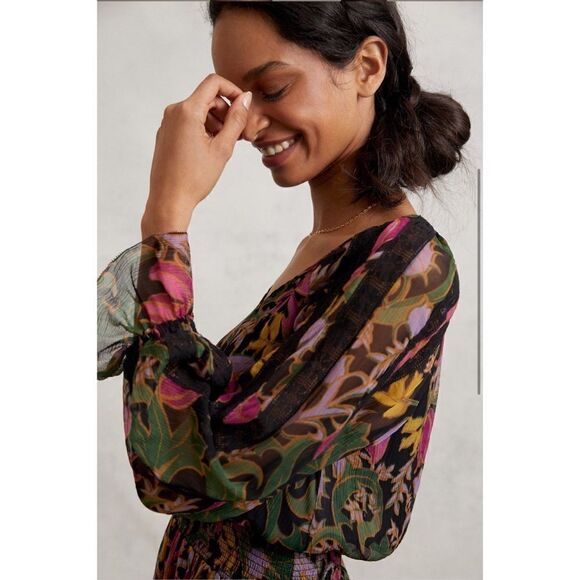 Anthropologie - Genevieve Lace Mini Dress Size XSP - Picture 4 of 9